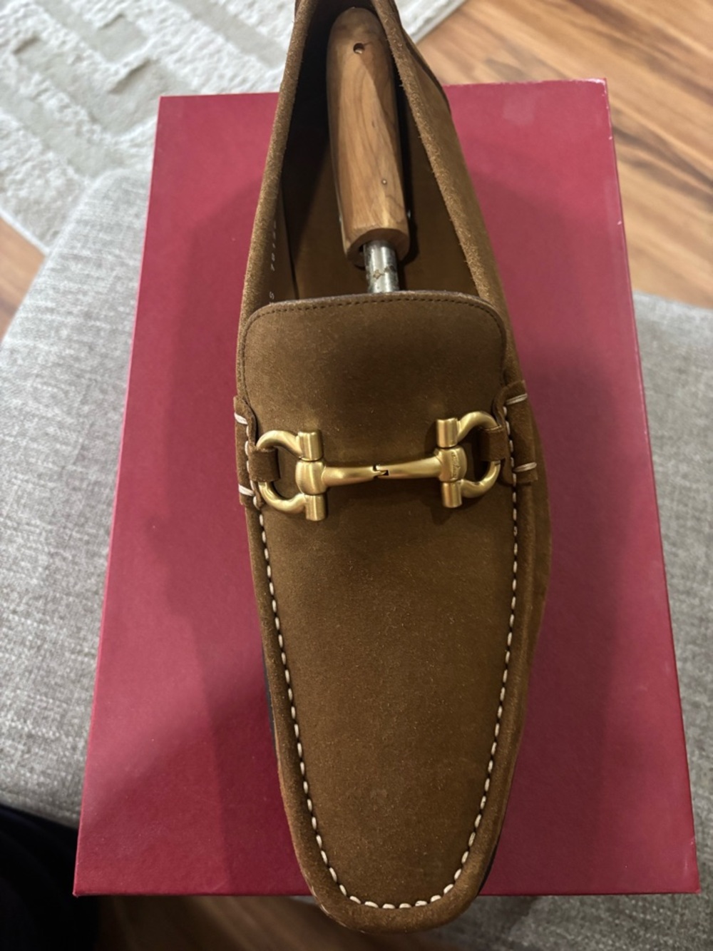 Men's Suede Bit Loafer in Brown